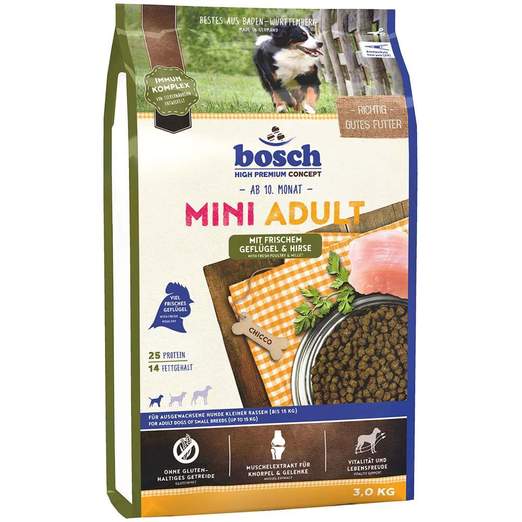 Bosch High Premium Mini Adult Poultry & Millet Dry Dog Food 3kg
