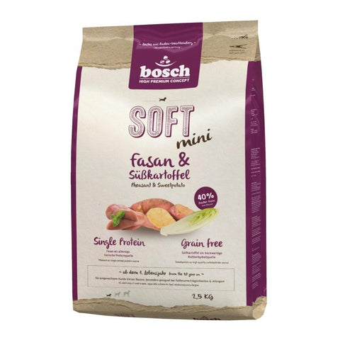 Bosch High Premium Soft+ Mini Pheasant & Sweet Potato Grain Free Dry Dog Food 2.5kg