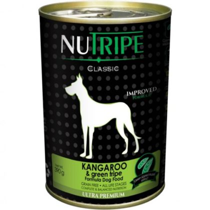 Nutripe Classic Kangaroo & Green Tripe w GLM Dog 390g (24/carton)
