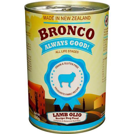 Bronco Lamb Olio Recipe Dog Food 390g (24pcs)