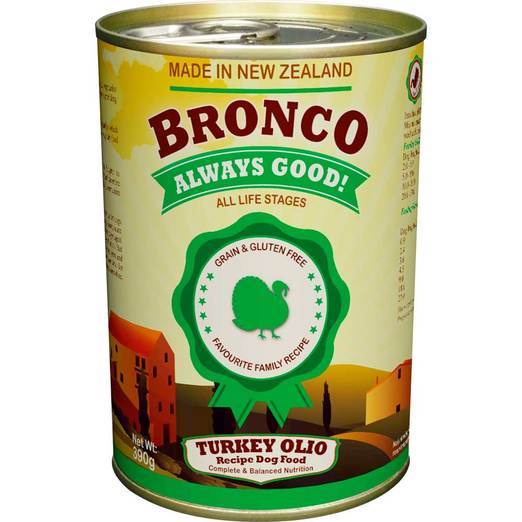 Bronco Turkey Olio Recipe Dog Food 390g (24pcs)
